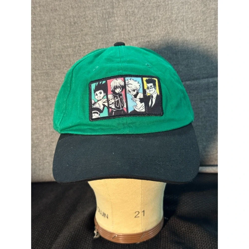 CultureFly Hunter X Hunter Cap Boys One Size Green Anime Manga Adjustable Hat